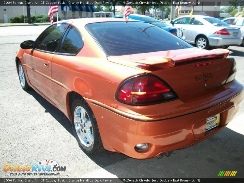 2004 Pontiac Grand Am GT Coupe Fusion Orange Metallic / Dark Pewter Photo #4