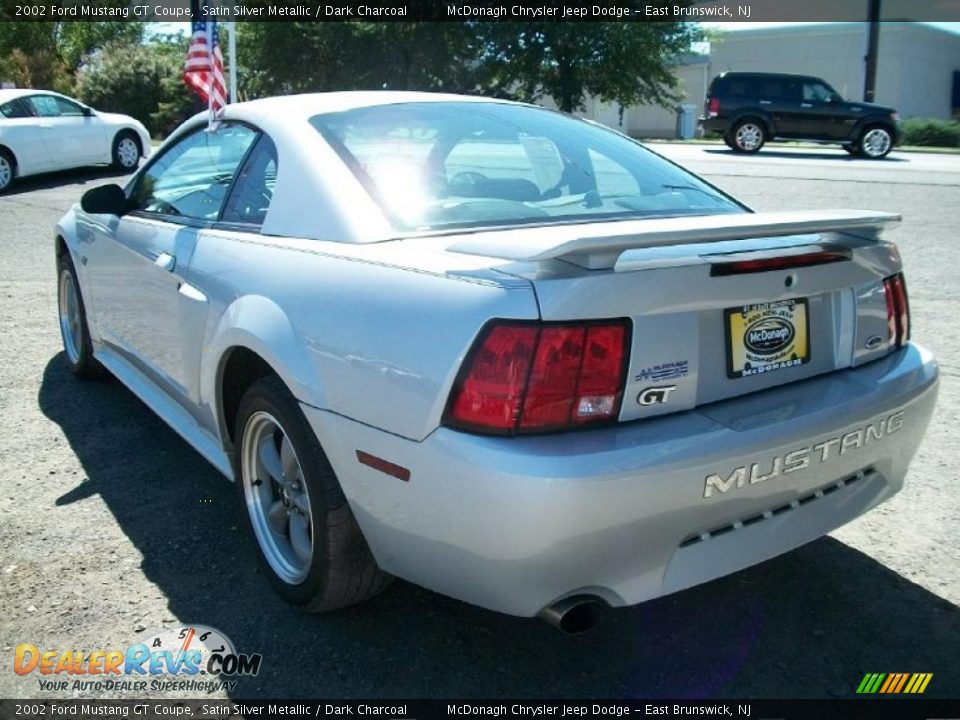 2002 Ford Mustang GT Coupe Satin Silver Metallic / Dark Charcoal Photo #4