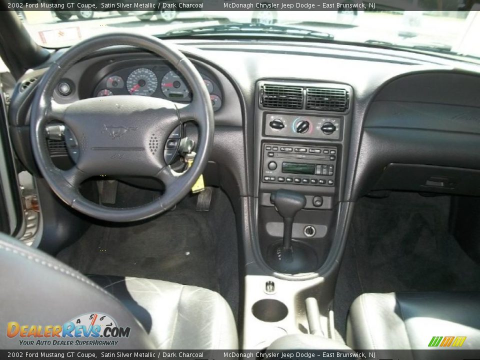 2002 Ford Mustang GT Coupe Satin Silver Metallic / Dark Charcoal Photo #10