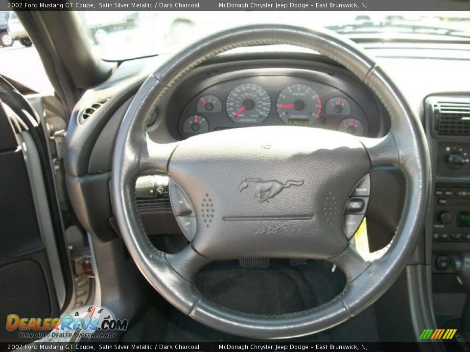 2002 Ford Mustang GT Coupe Satin Silver Metallic / Dark Charcoal Photo #11