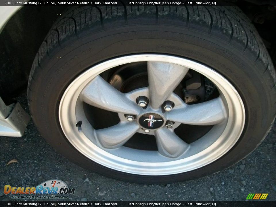 2002 Ford Mustang GT Coupe Satin Silver Metallic / Dark Charcoal Photo #15