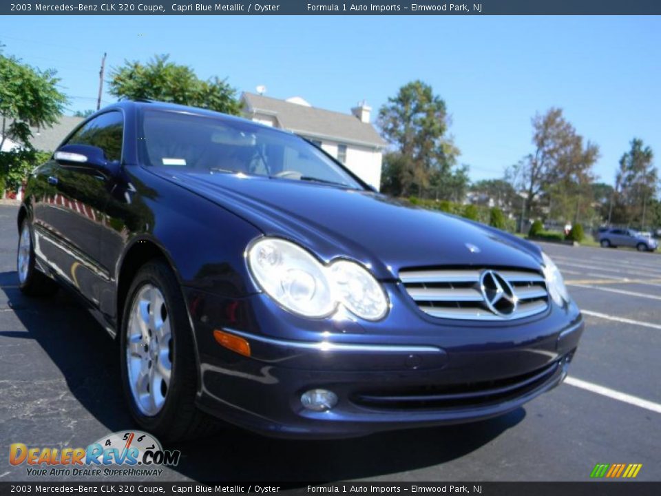 2003 Mercedes-Benz CLK 320 Coupe Capri Blue Metallic / Oyster Photo #13