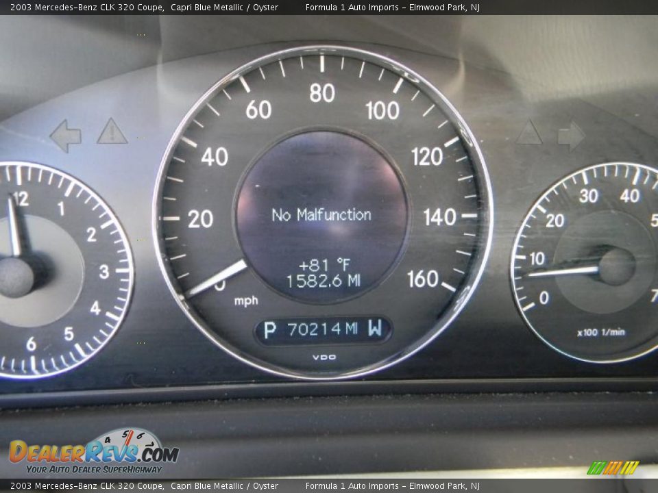 2003 Mercedes-Benz CLK 320 Coupe Capri Blue Metallic / Oyster Photo #24