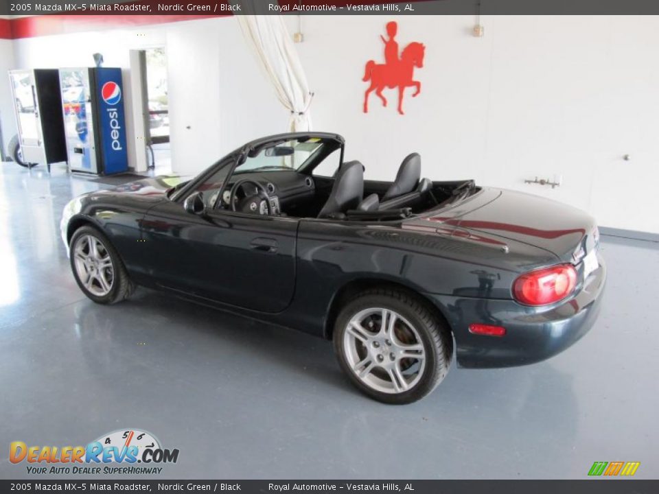 2005 Mazda MX-5 Miata Roadster Nordic Green / Black Photo #3