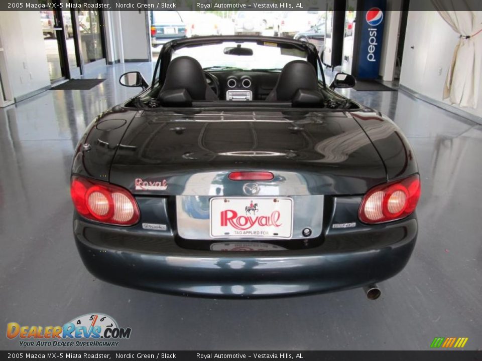 2005 Mazda MX-5 Miata Roadster Nordic Green / Black Photo #4