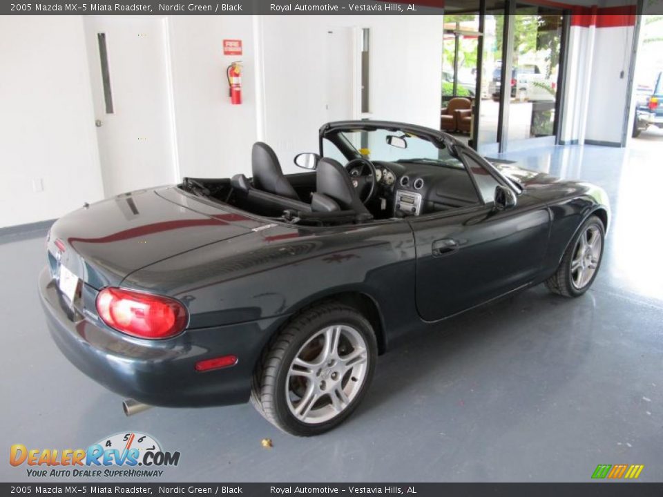 2005 Mazda MX-5 Miata Roadster Nordic Green / Black Photo #5