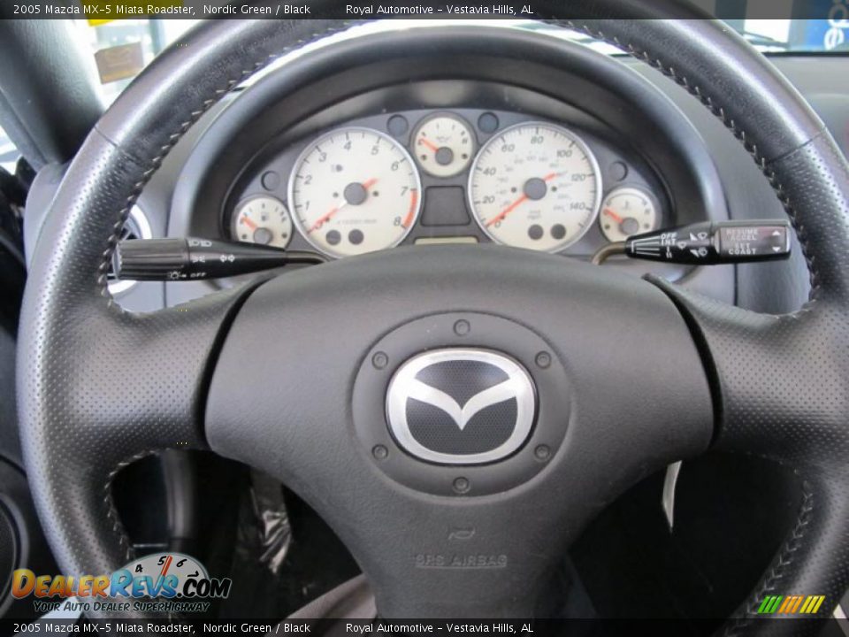 2005 Mazda MX-5 Miata Roadster Nordic Green / Black Photo #12