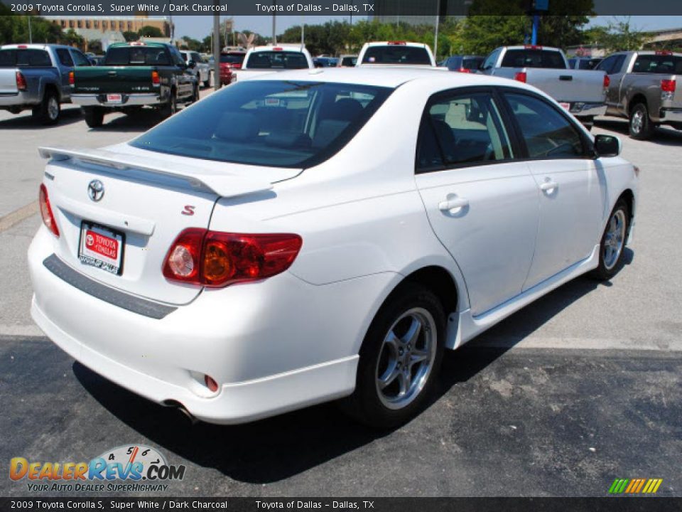 2009 Toyota Corolla S Super White / Dark Charcoal Photo #5