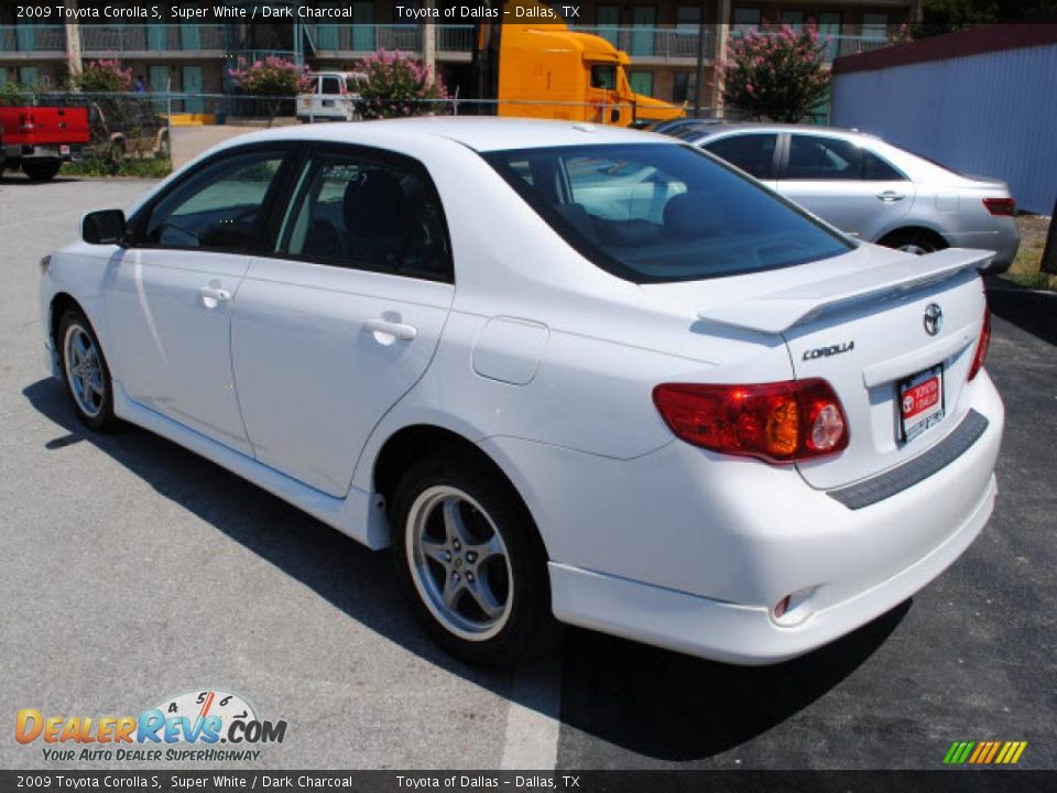 2009 Toyota Corolla S Super White / Dark Charcoal Photo #7