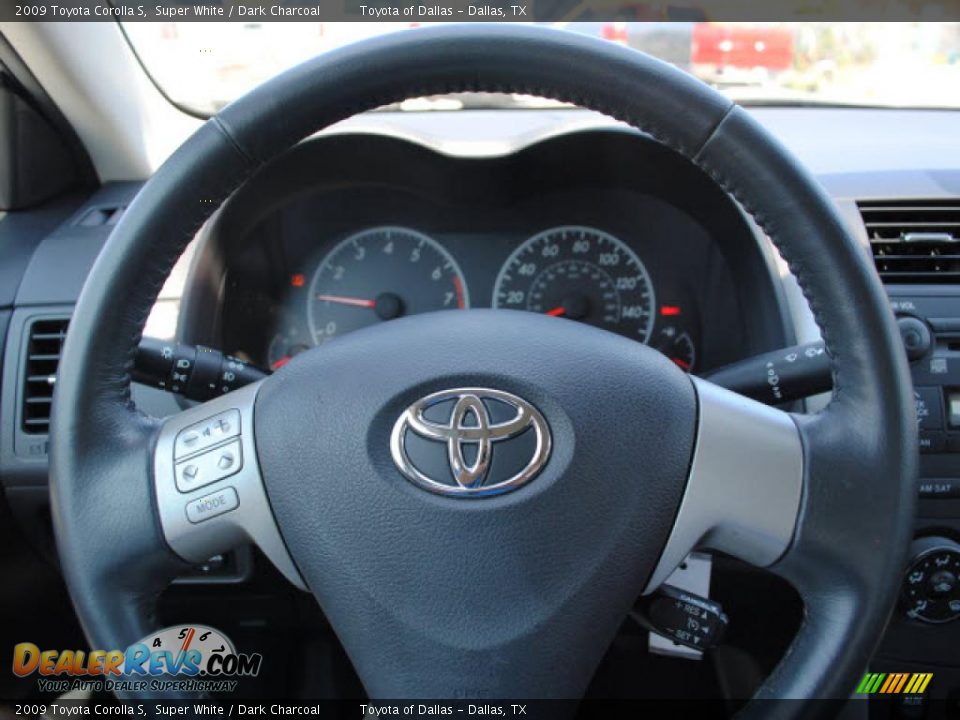 2009 Toyota Corolla S Super White / Dark Charcoal Photo #17