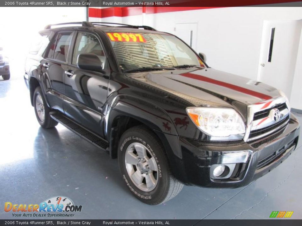 2006 Toyota 4Runner SR5 Black / Stone Gray Photo #6