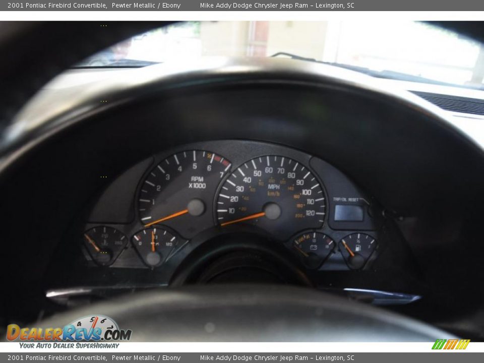 2001 Pontiac Firebird Convertible Pewter Metallic / Ebony Photo #9