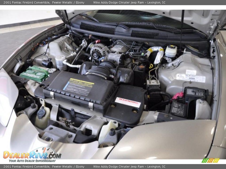 2001 Pontiac Firebird Convertible Pewter Metallic / Ebony Photo #16