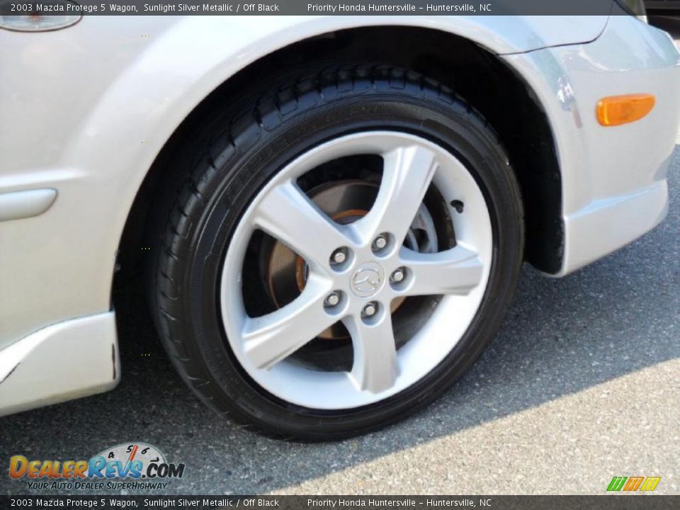 2003 Mazda Protege 5 Wagon Sunlight Silver Metallic / Off Black Photo #20