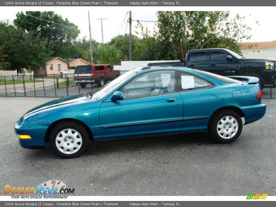 1994 Acura Integra LS Coupe Paradise Blue Green Pearl / Titanium Photo #1