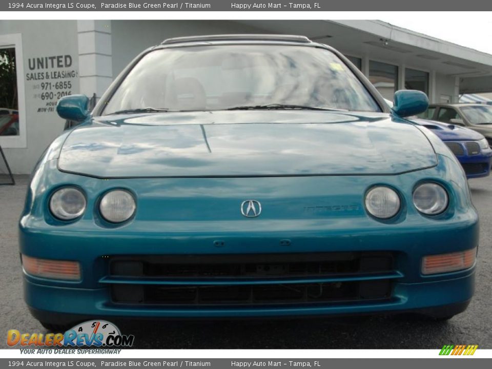 1994 Acura Integra LS Coupe Paradise Blue Green Pearl / Titanium Photo #11