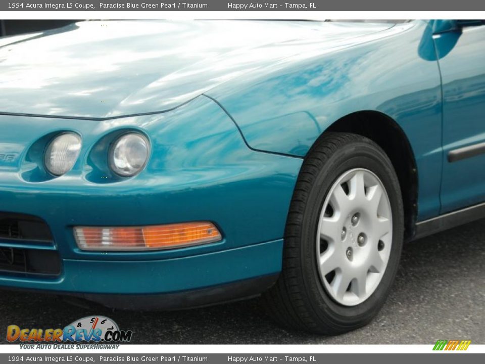1994 Acura Integra LS Coupe Paradise Blue Green Pearl / Titanium Photo #12