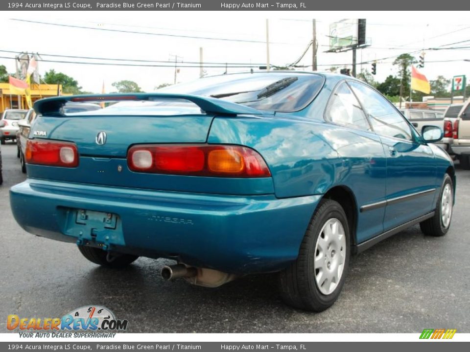 1994 Acura Integra LS Coupe Paradise Blue Green Pearl / Titanium Photo #14