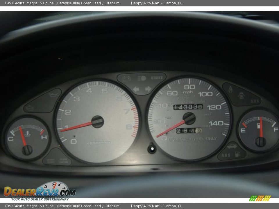 1994 Acura Integra LS Coupe Paradise Blue Green Pearl / Titanium Photo #17