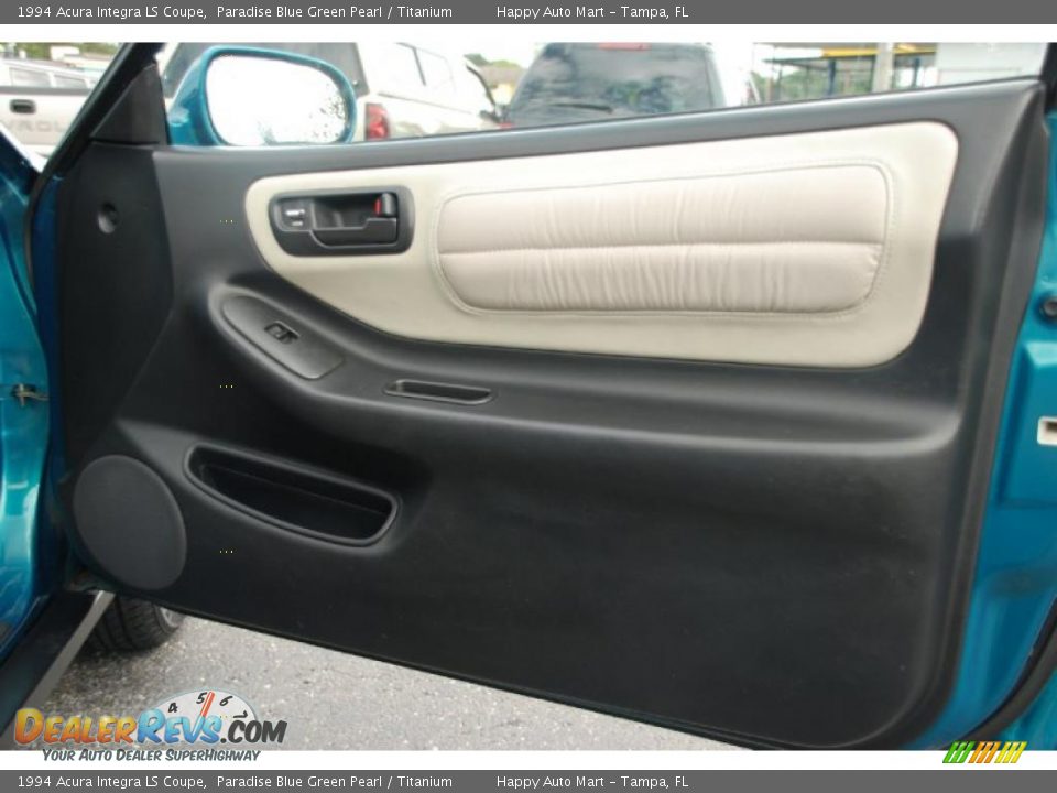 1994 Acura Integra LS Coupe Paradise Blue Green Pearl / Titanium Photo #28