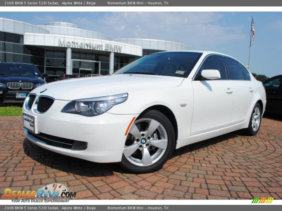 2008 BMW 5 Series 528i Sedan Alpine White / Beige Photo #1
