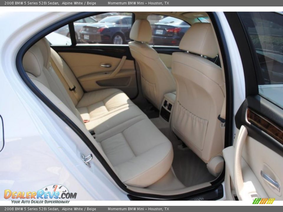 2008 BMW 5 Series 528i Sedan Alpine White / Beige Photo #10