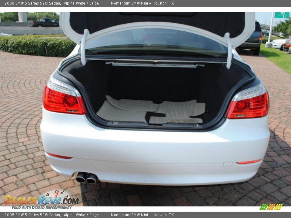 2008 BMW 5 Series 528i Sedan Alpine White / Beige Photo #11