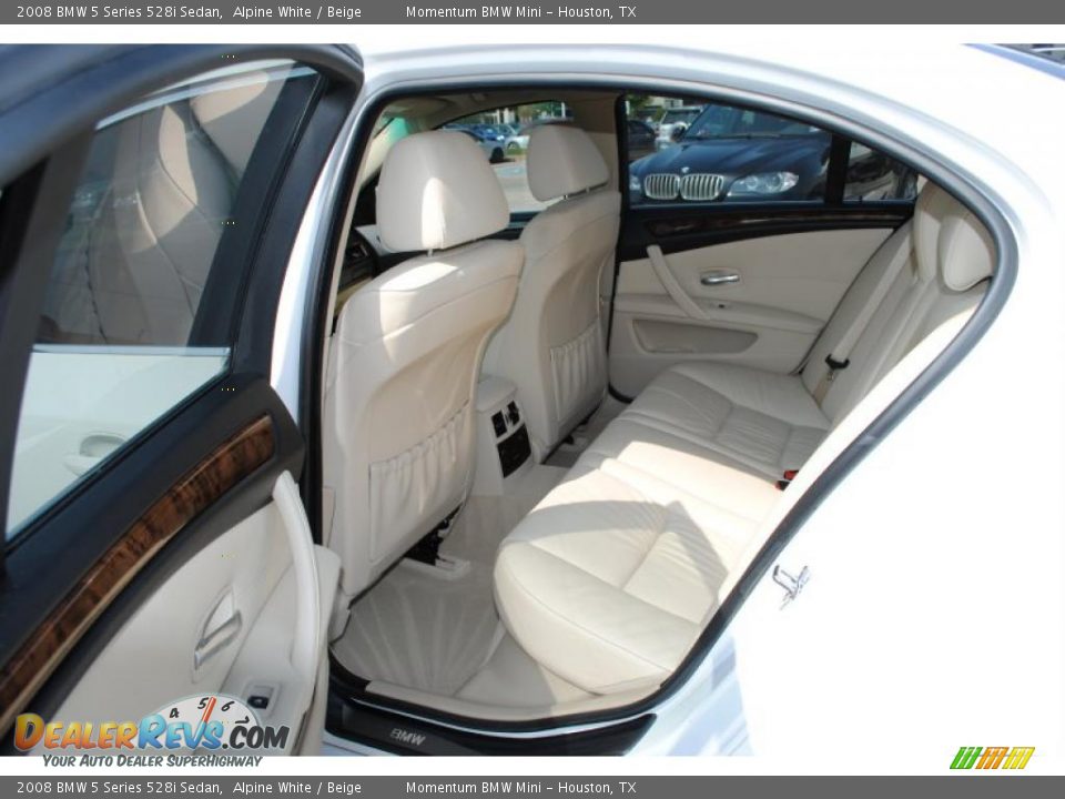 2008 BMW 5 Series 528i Sedan Alpine White / Beige Photo #12