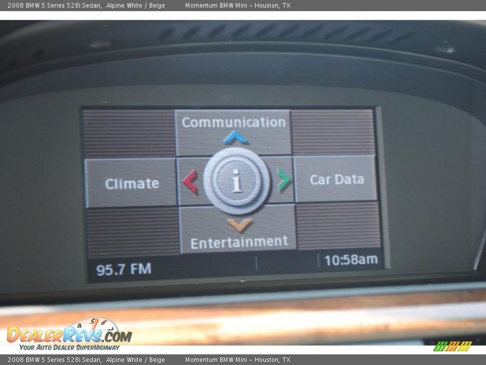 2008 BMW 5 Series 528i Sedan Alpine White / Beige Photo #16