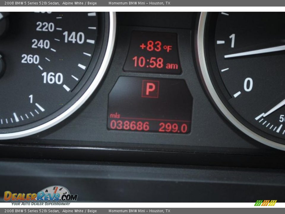 2008 BMW 5 Series 528i Sedan Alpine White / Beige Photo #17