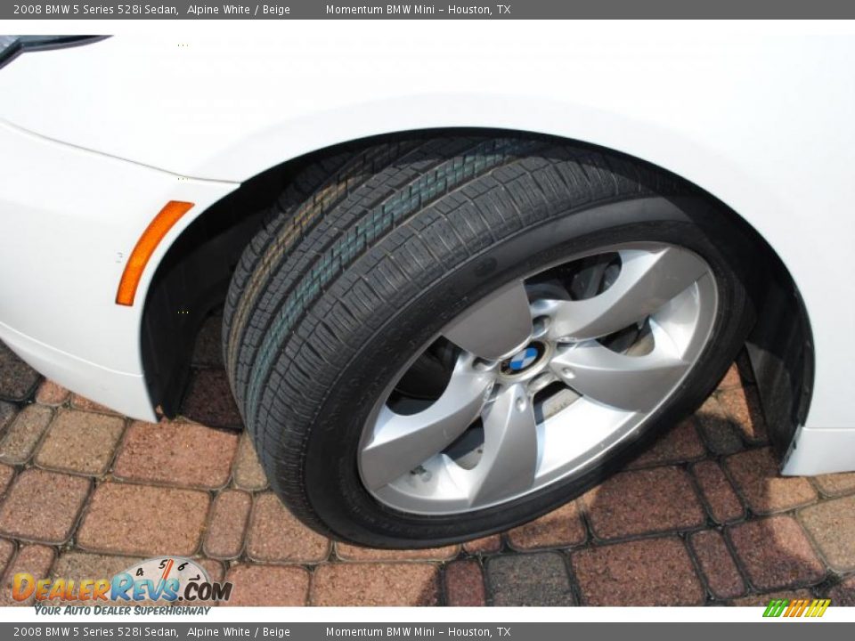 2008 BMW 5 Series 528i Sedan Alpine White / Beige Photo #18
