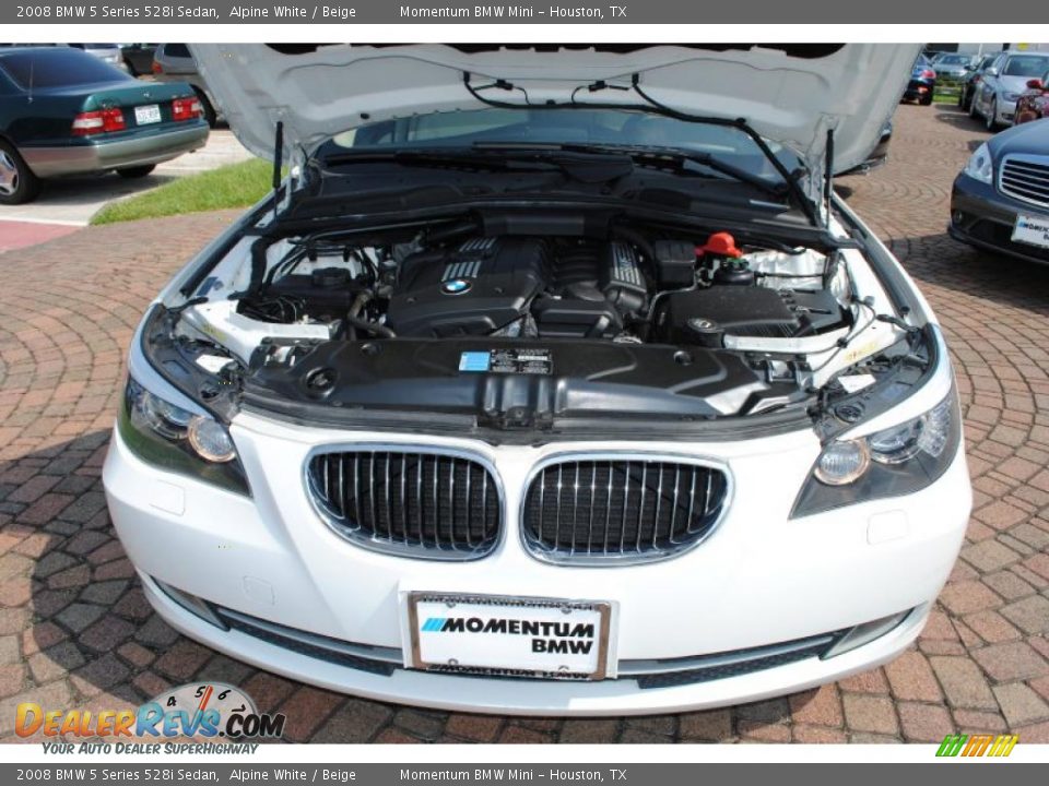 2008 BMW 5 Series 528i Sedan Alpine White / Beige Photo #19