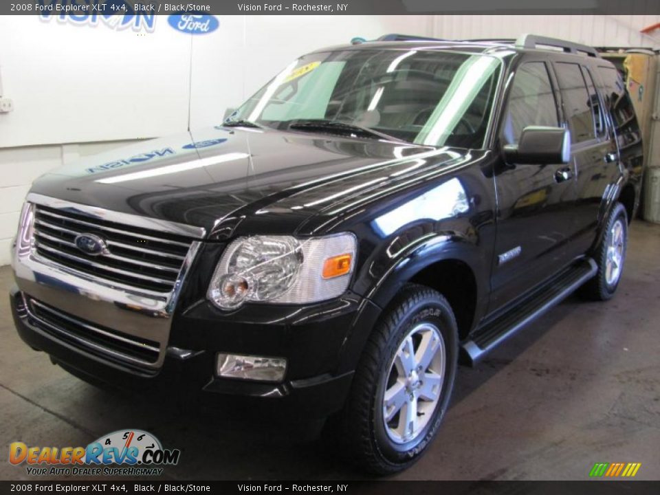 2008 Ford Explorer XLT 4x4 Black / Black/Stone Photo #1
