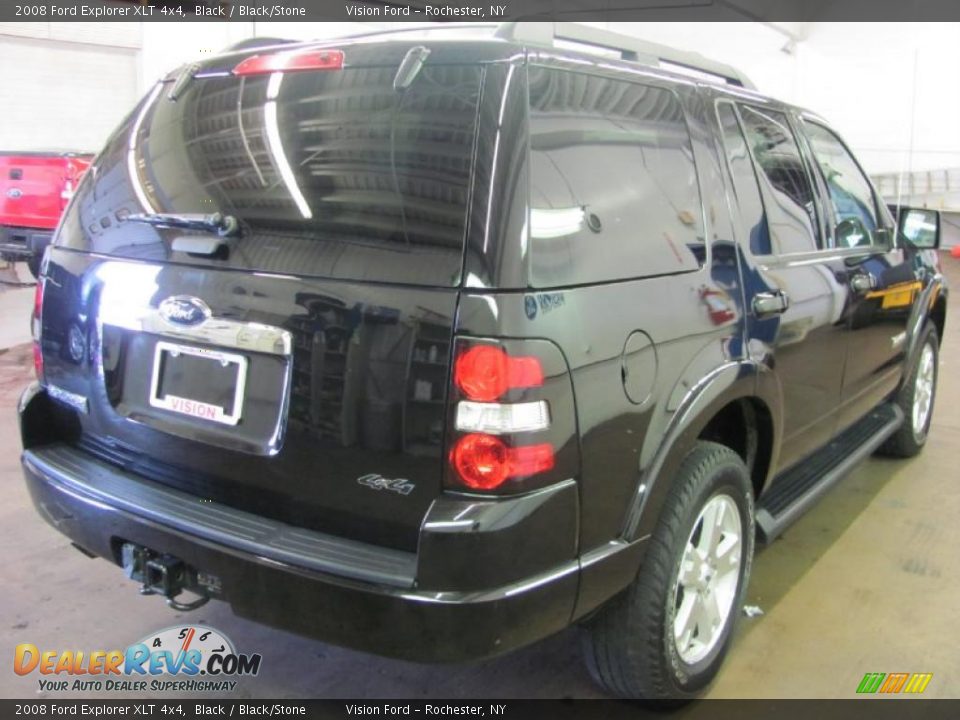 2008 Ford Explorer XLT 4x4 Black / Black/Stone Photo #2
