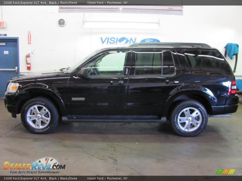2008 Ford Explorer XLT 4x4 Black / Black/Stone Photo #16