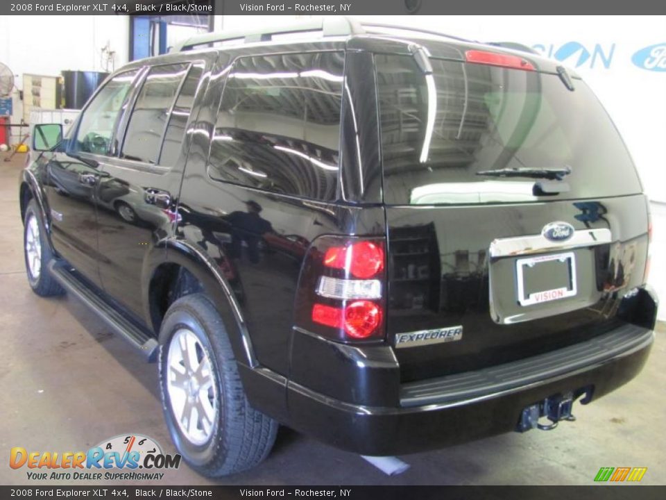 2008 Ford Explorer XLT 4x4 Black / Black/Stone Photo #17