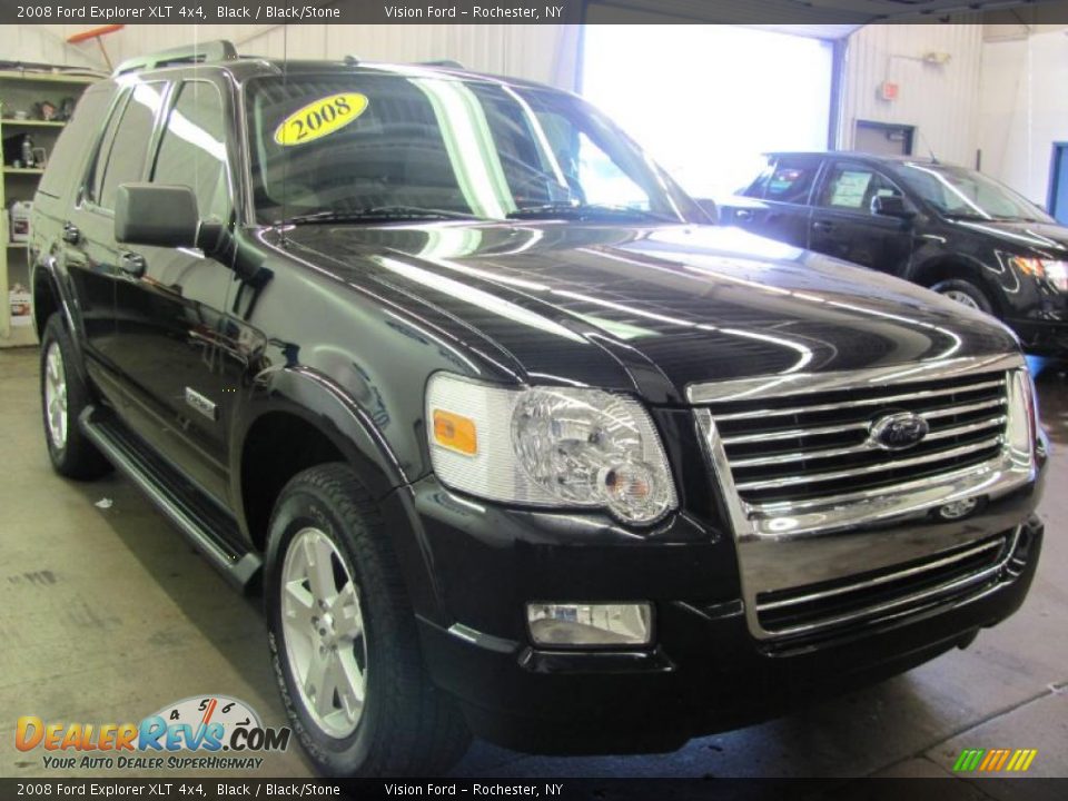 2008 Ford Explorer XLT 4x4 Black / Black/Stone Photo #19