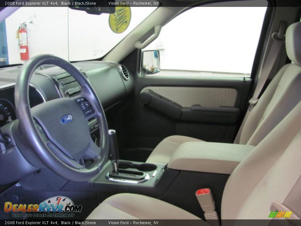 2008 Ford Explorer XLT 4x4 Black / Black/Stone Photo #28