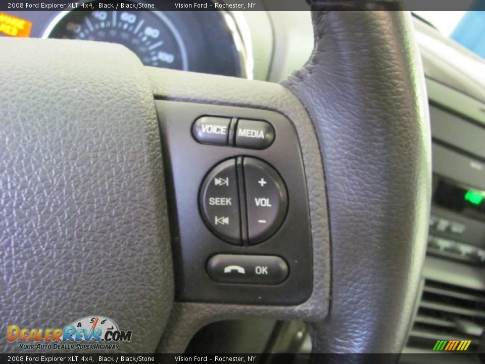 2008 Ford Explorer XLT 4x4 Black / Black/Stone Photo #33