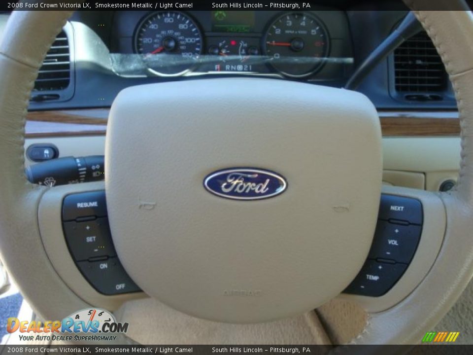 2008 Ford Crown Victoria LX Smokestone Metallic / Light Camel Photo #12