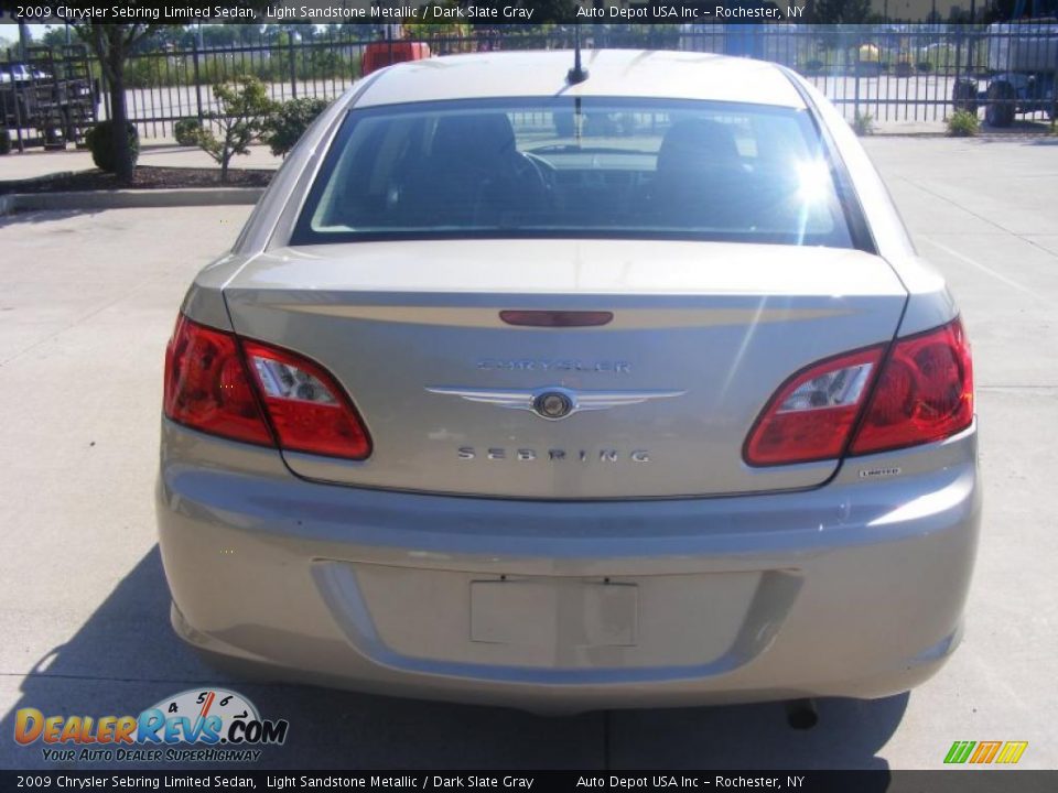2009 Chrysler Sebring Limited Sedan Light Sandstone Metallic / Dark Slate Gray Photo #6