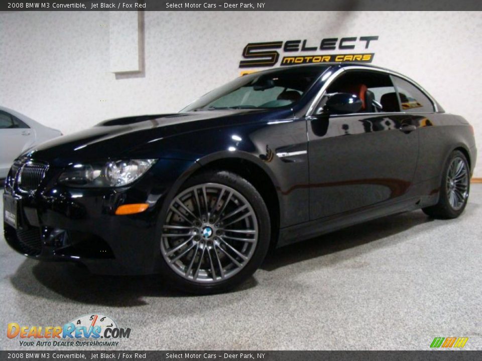 2008 BMW M3 Convertible Jet Black / Fox Red Photo #1