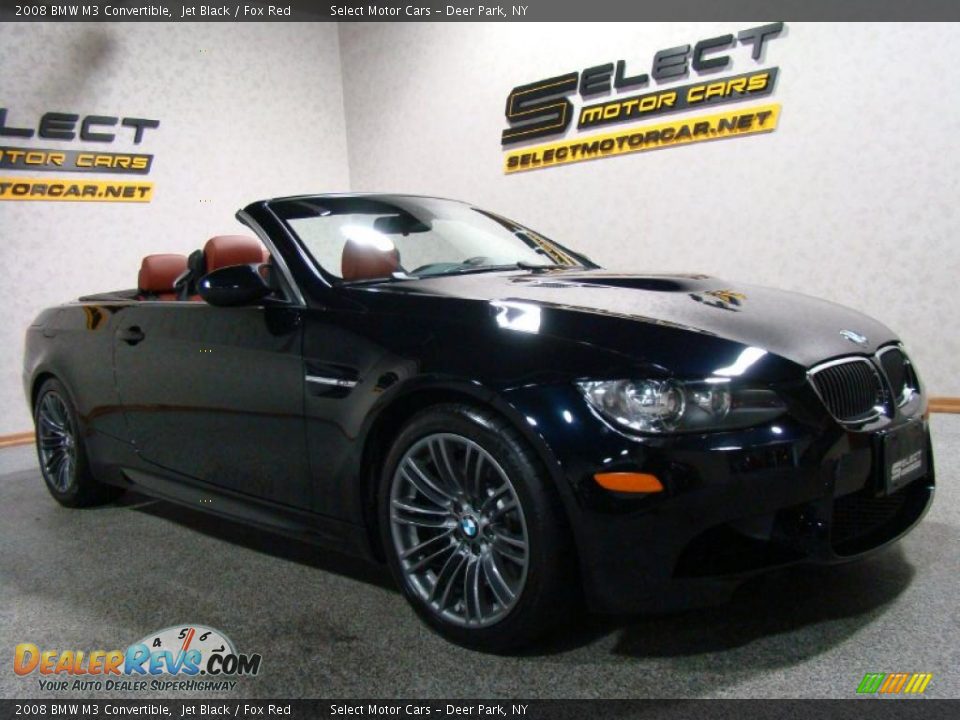 2008 BMW M3 Convertible Jet Black / Fox Red Photo #3