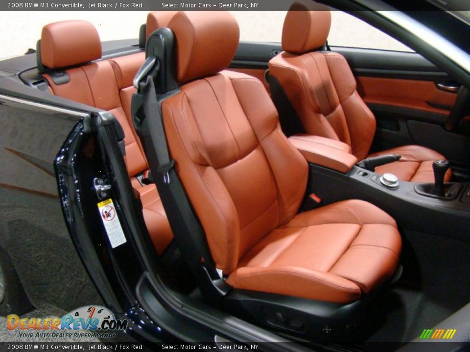 2008 BMW M3 Convertible Jet Black / Fox Red Photo #13