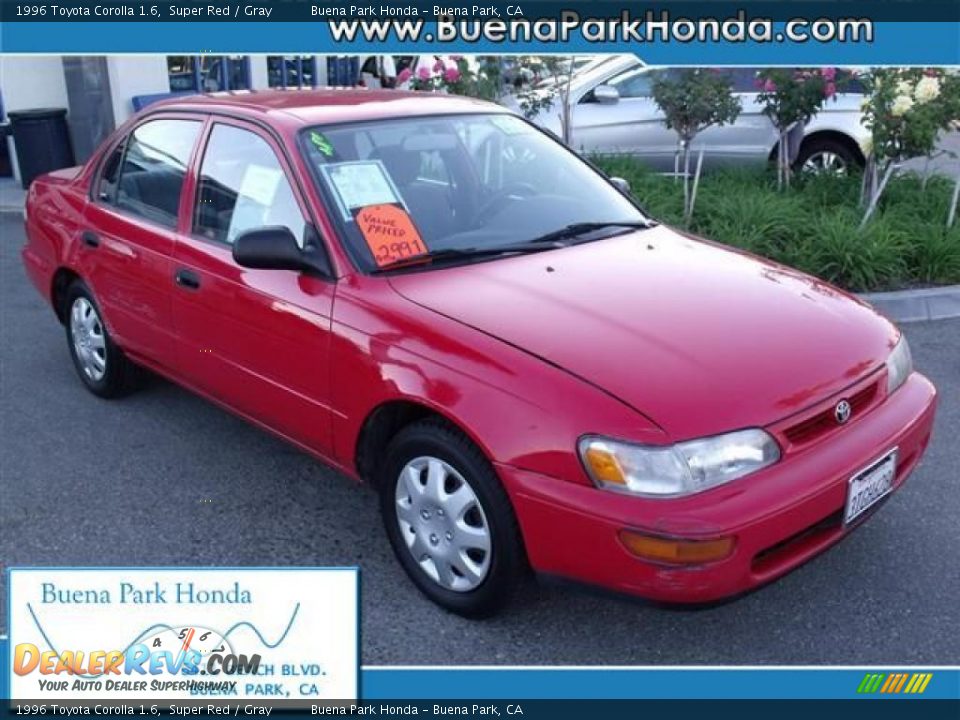 1996 Toyota Corolla 1.6 Super Red / Gray Photo #1
