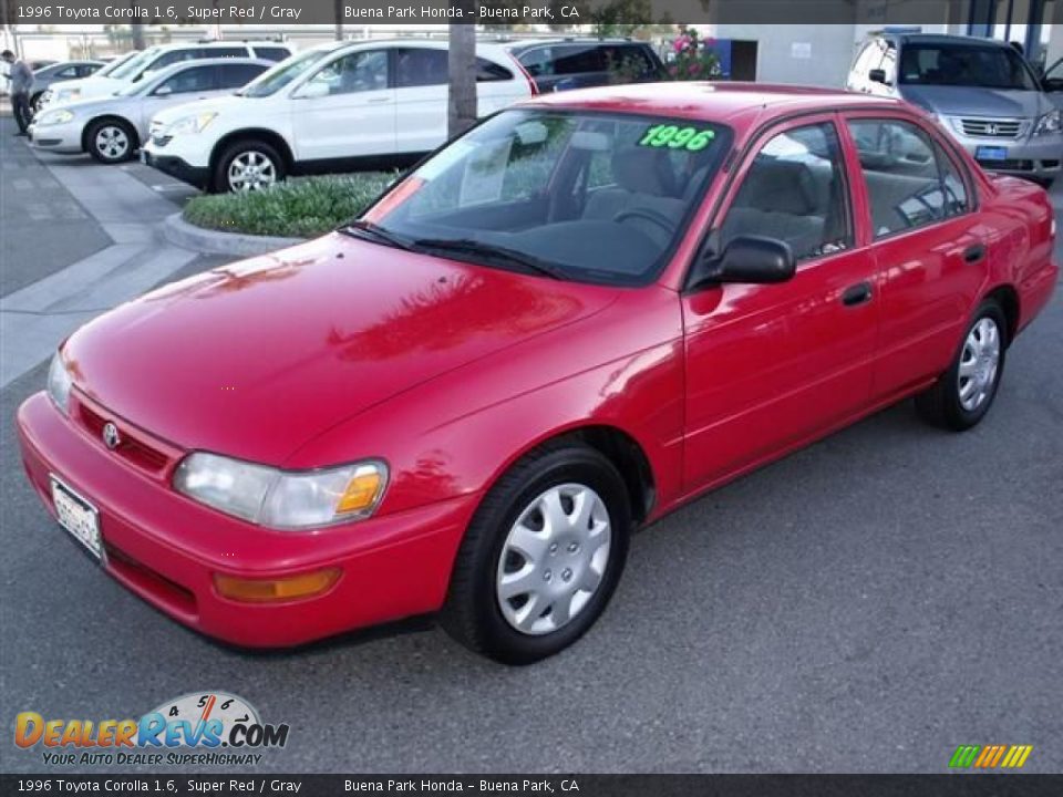 1996 Toyota Corolla 1.6 Super Red / Gray Photo #3