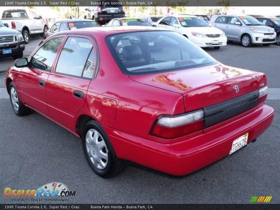 1996 Toyota Corolla 1.6 Super Red / Gray Photo #5