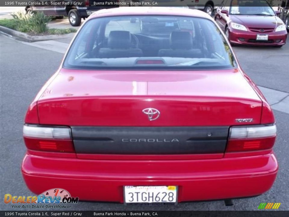 1996 Toyota Corolla 1.6 Super Red / Gray Photo #6