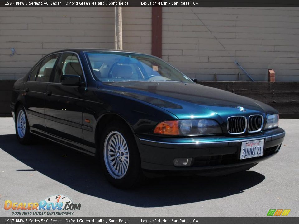 1997 BMW 5 Series 540i Sedan Oxford Green Metallic / Sand Beige Photo #1