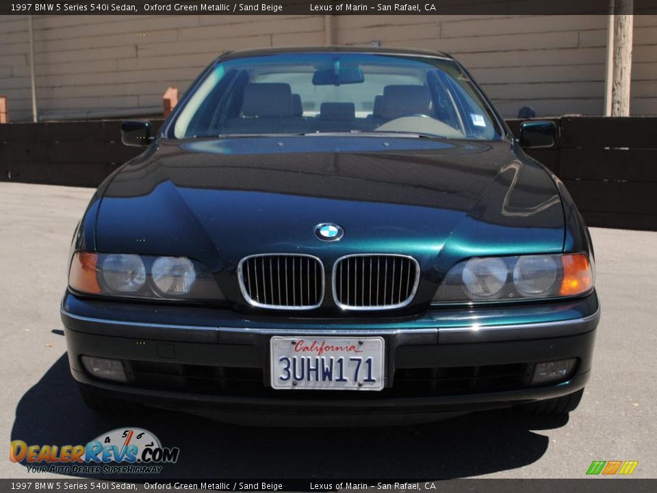 1997 BMW 5 Series 540i Sedan Oxford Green Metallic / Sand Beige Photo #2